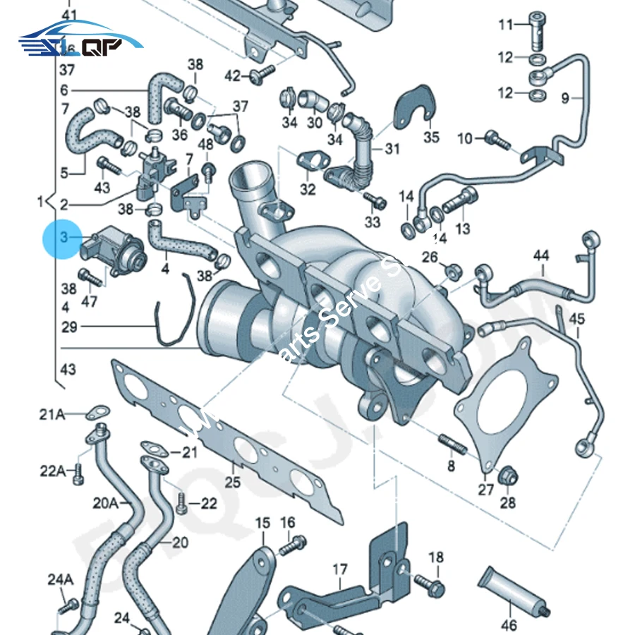 아우디 A4 A3 Q3 Q5 A5 VW 파사트 CC 제타 골프 MK6 샤란 티구안 EOS 터보 충전기 차단 바이패스 전환기 밸브 C G, 06H145710D