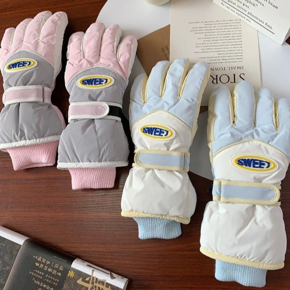 Halten Sie warme Snowboard-Handschuhe, Touchscreen, wasserdicht, Fahrrad-Fäustlinge, winddicht, verdickt, Vollfinger-Fäustlinge, Wandern