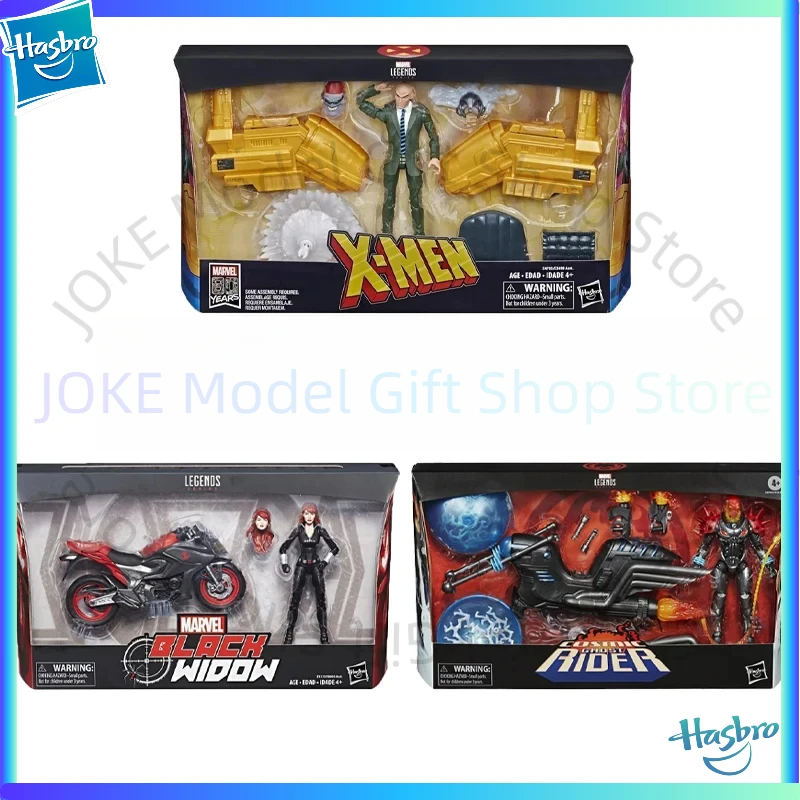 

Hasbro Genuine Marvel Legends Professor X Ghost Rider Black Widow Motorcycle Action Figure Model Toys for Boys Gifts 6In