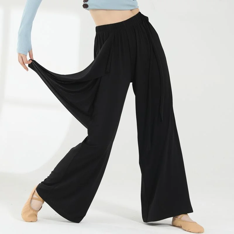 

Широкие брюки для современного танца, женские свободные прямые брюки для танцев, тренировочные брюки для классических танцев, летние танцевальные брюки для выступлений.