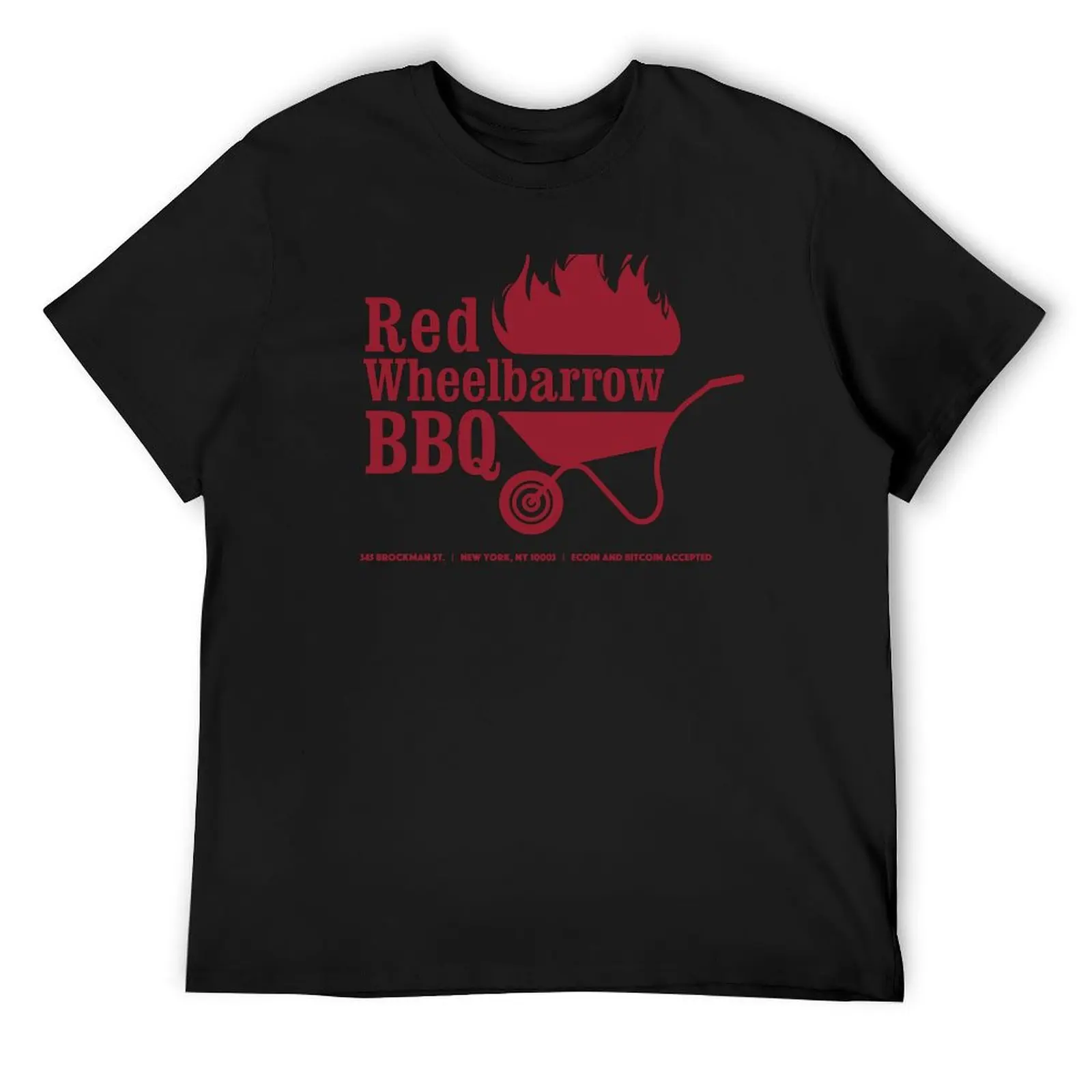 Red Wheelbarrow BBQ T-Shirt graphic t shirt vintage man clothes aesthetic clothes hippie clothes men t shirts high quality