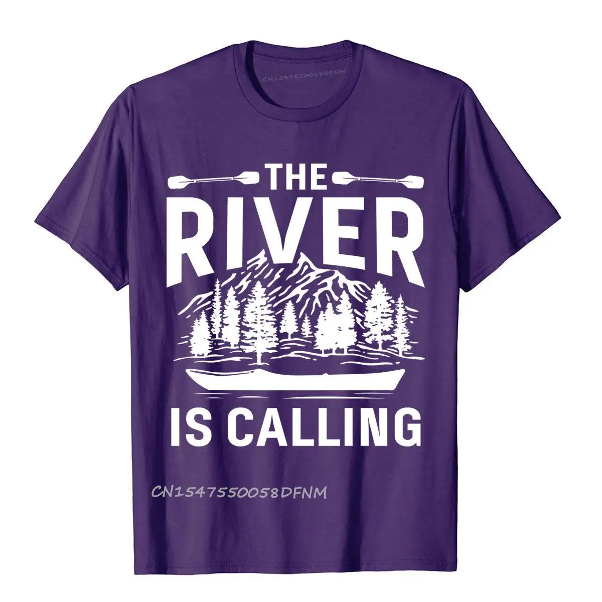 River Is Calling Kayak Canoe Top T-Shirts Tops Shirts Brand Premium Cotton Slim Fit Design Youth