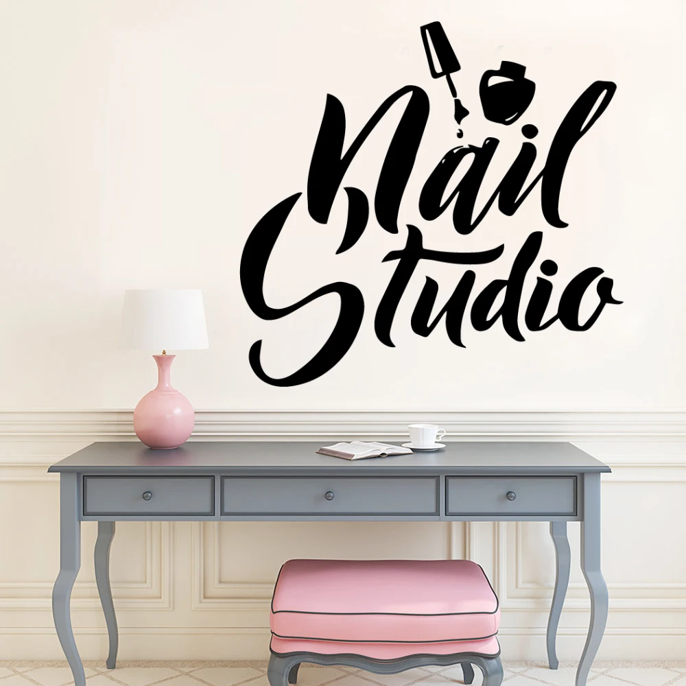 Creative Wall Decal Nail Salon Wall Art Stickers Vinyl Decals For Nail Salon Room Decor Sticker Vinyl Mural Wallpaper Poster