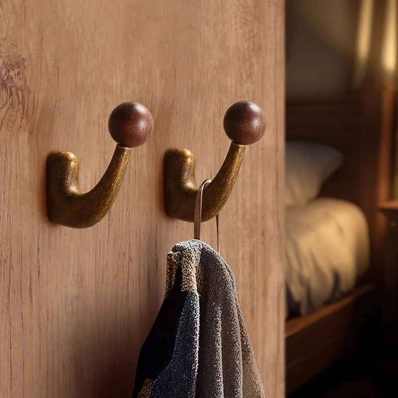 

Mid-Century Modern Wall Hook Elegant Grille Design Coat Hanger for Bedroom Closet Door Organization Entryway Storage Solution
