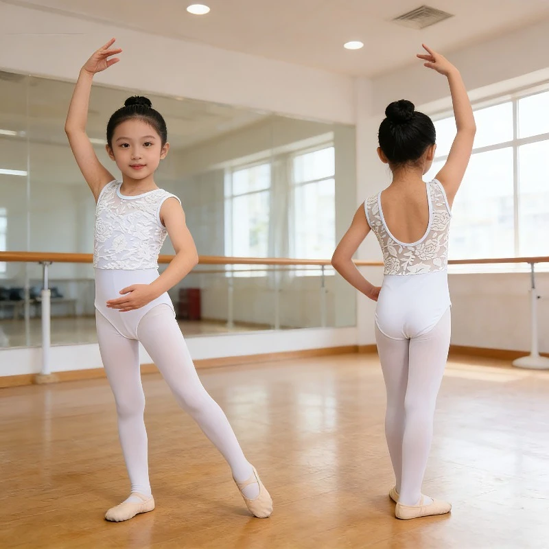 

Girls Ballet Leotard Kids Dance Costume Tutu Skirt Jacquard Children's Dance Costumes Ballerina Dress for Stage Performance