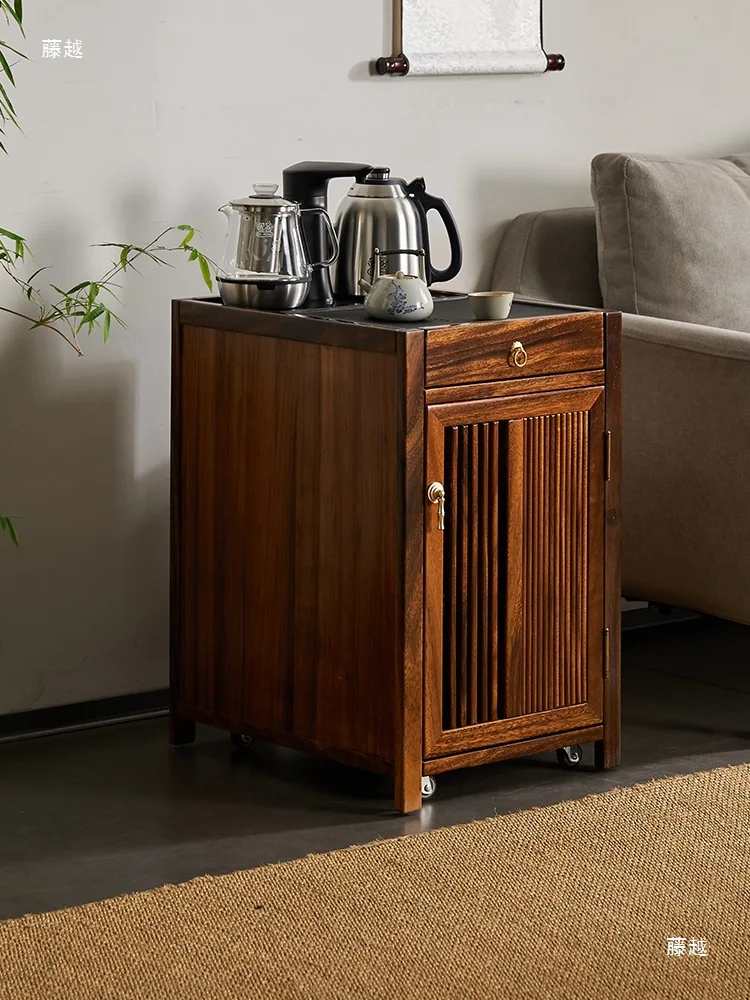 AOLIVIYA Tea Coffee Table Nightstand Storage Rack Sofa Corner Side End Stand Walnut Cart Bar Bucket Chinese Home