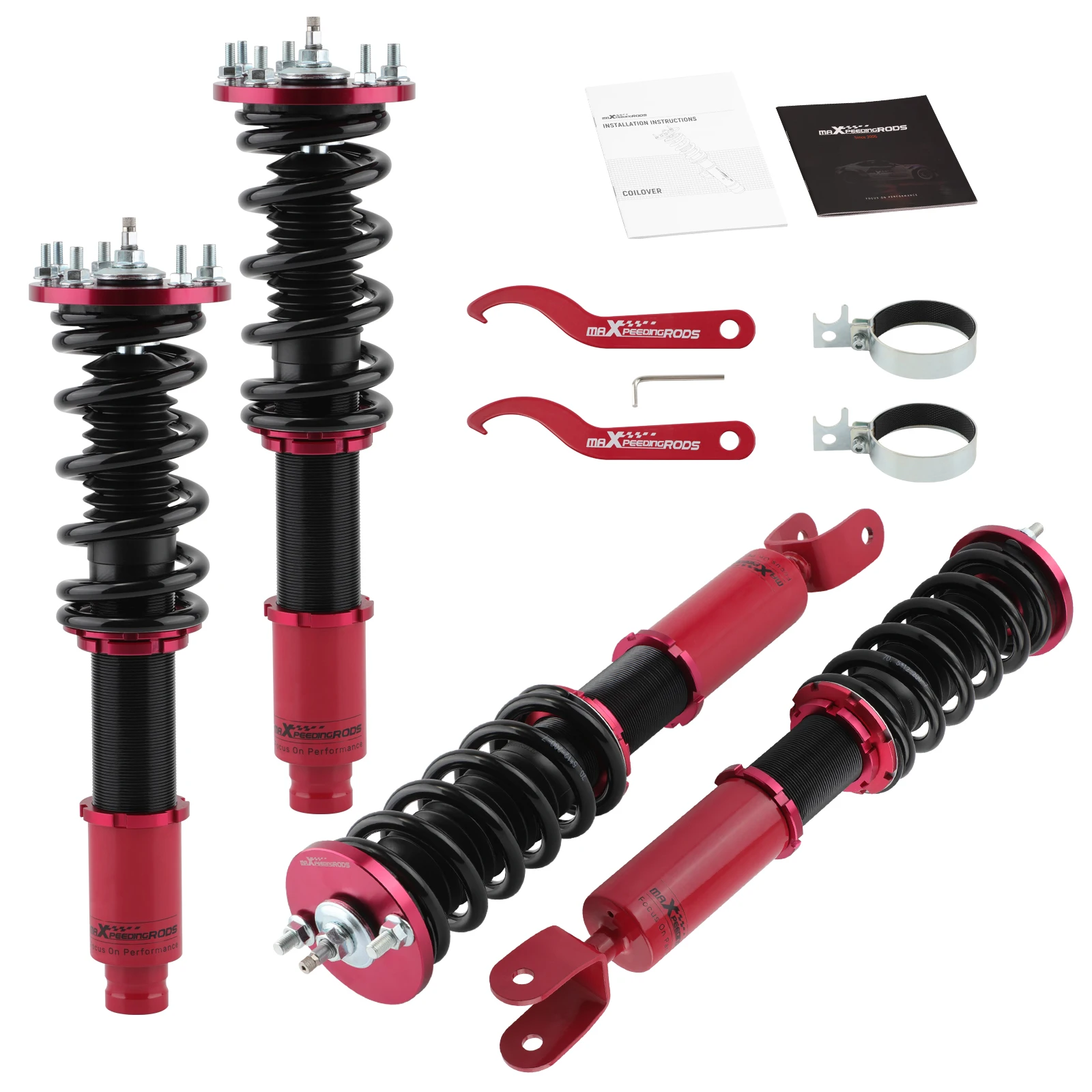 Coilovers Suspension Shock Strut Kit for Honda Accord MK8 LX SE LX-P 2008-2012 Adjustable Damper Coilover Spring Shock