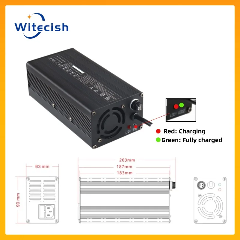 500W 14.7V 22A 29.4V 15A 44.1V 10A 58.8V 8A 73.5V 88.2V 102.9V 117.6V Lead Acid battery charger Golf car motorcycle RV charger