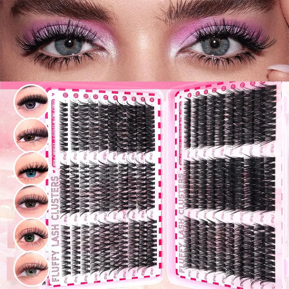 Large Capacity Eyelashes False Eyelashes 30D 40D 50D 100D 80D Mixed 60D Pack Glue Exquisite Glue with Box Gift Tweezers, O9W6
