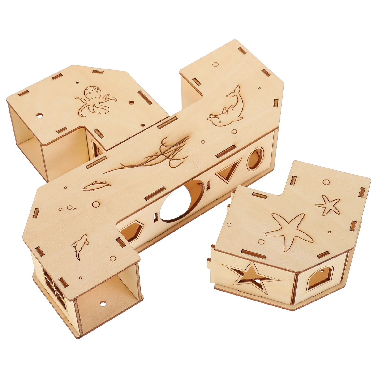 

Suite Hamster Tunnel Toy Baby Toys for Babies Playground Wooden Animals Playing