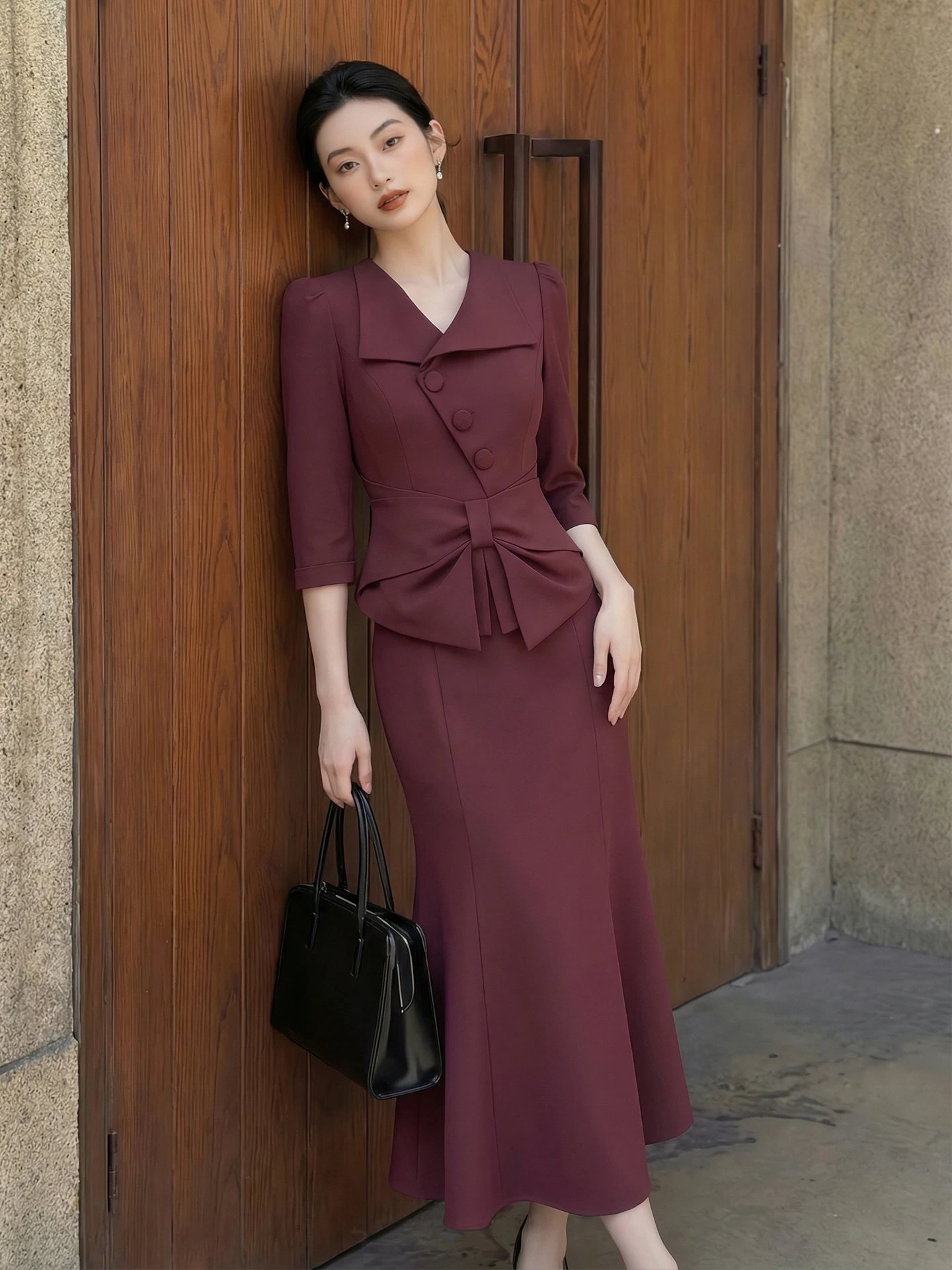 

Roman Bay 2026 New Style Women's Fashion Set with Fish Tail Skirt And Waist-Cinching Sleeveless Top Spring Season Two-Piece Suit
