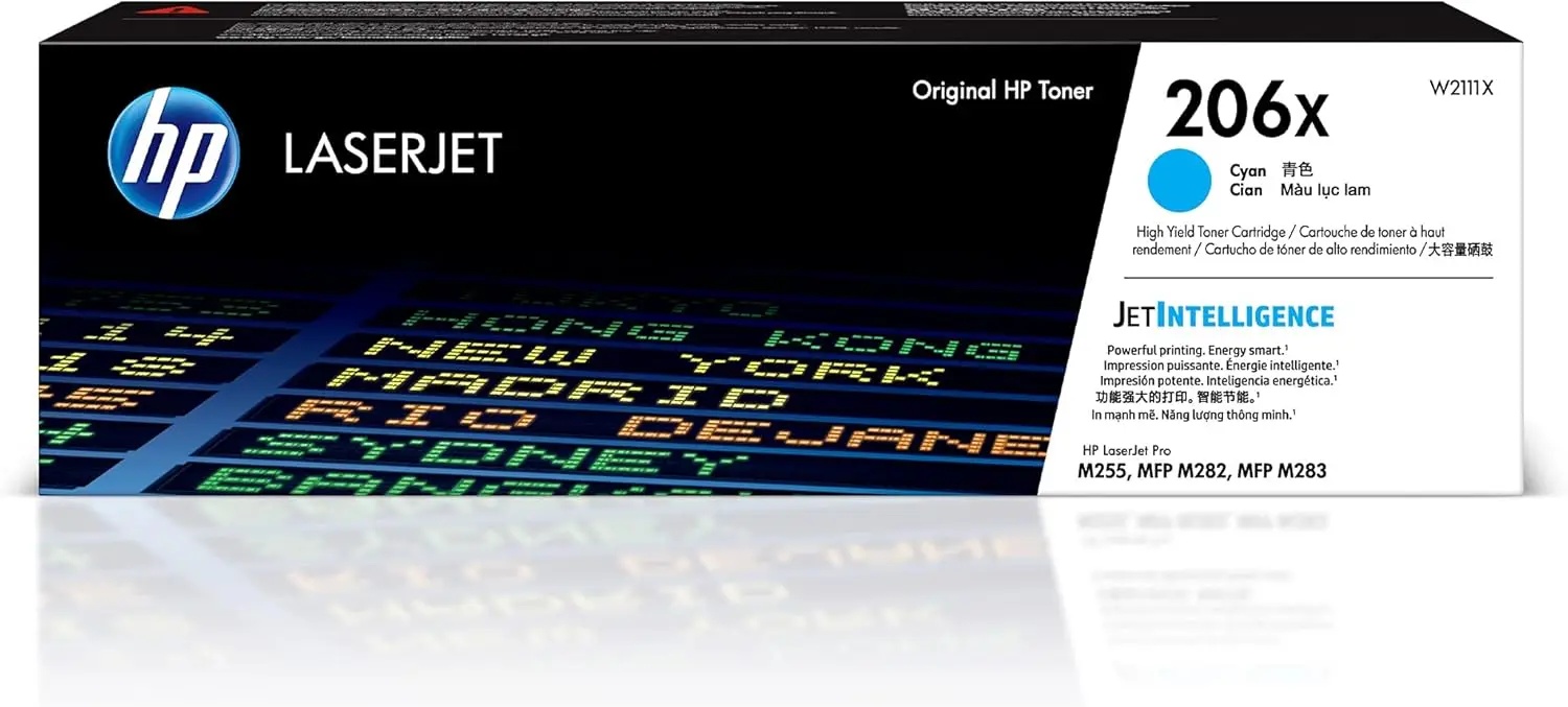 

Высокопроизводительный синий тонер-картридж для Color LaserJet Pro M255, MFP M282, M283 Series | Совместимость с W2111X