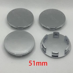 4Pcs/Set 51mm Car Wheel Center Hub Caps ABS No Logo Car wheel Dust-proof covers Car Wheel Decorations Exterior Auto Accessories