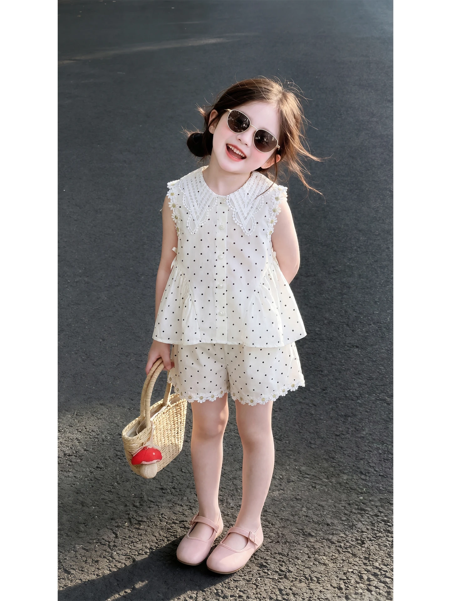 korean-style-summer-outfit-for-girls-baby-clothes-set-cute-children's-clothing-breathable-lightweight-two-piece-set-for-littl