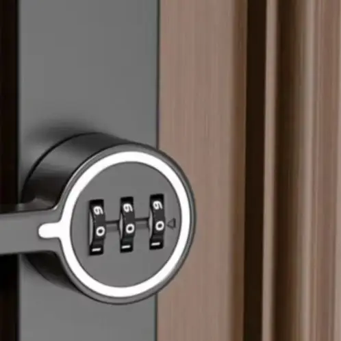Luminous 3 Digit Password Lock Constructed from Zinc Alloy for Secure Locking on Room Doors Cabinets and Glass Doors