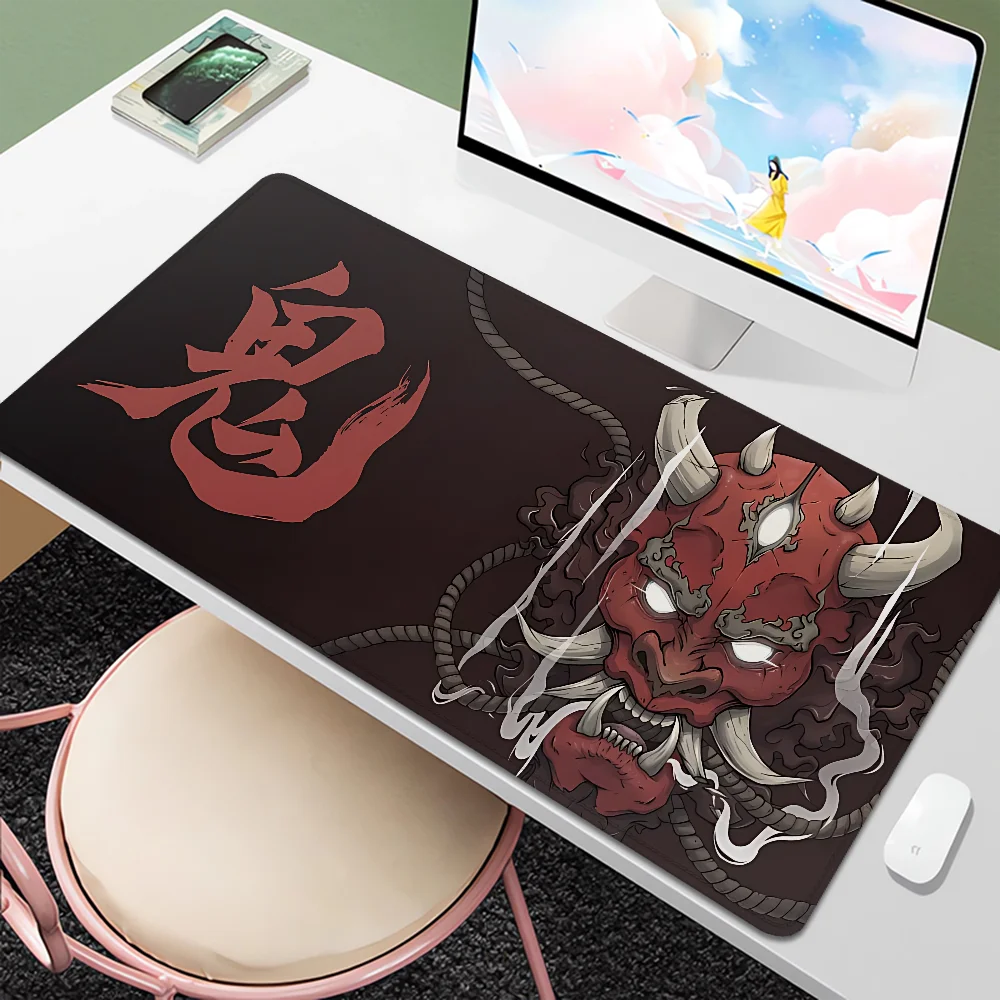 

Mousepad Gamer Keyboard Pad Mouse Over Edge Oni Rubber Gaming Pc Accessories Non-slip Deskmat Table Pads Computer Mat Mats Desk