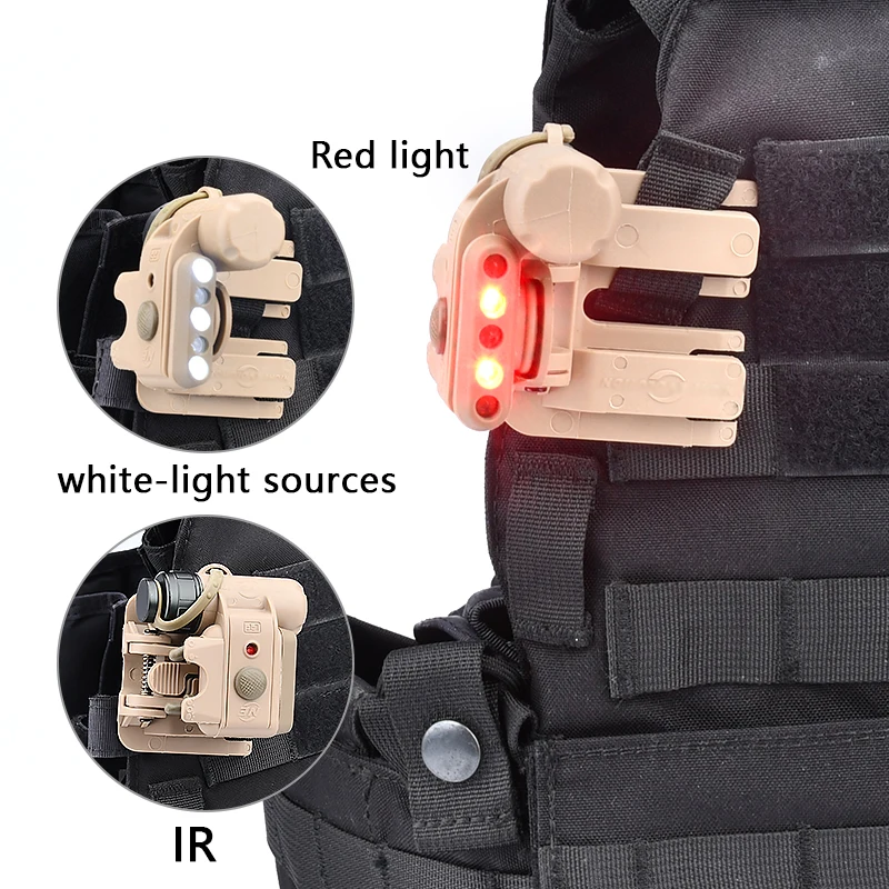 Imagem -02 - Rápido Tático Led Capacete Luz Conjunto Lanterna de Arma Infravermelha Uso Múltiplo Alto Desempenho Branco ir Lâmpada Vermelha Gen Gen3 Hl1