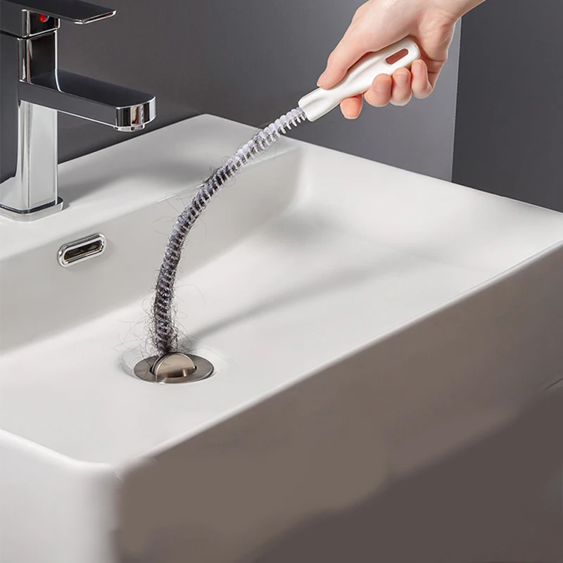 Kitchen Sink Cleaning Brush Cleaner Sticks Clog Remover Sewer Bendable Dredging Pipe Bathroom Hair Cleaning Sink Sewer Dredging