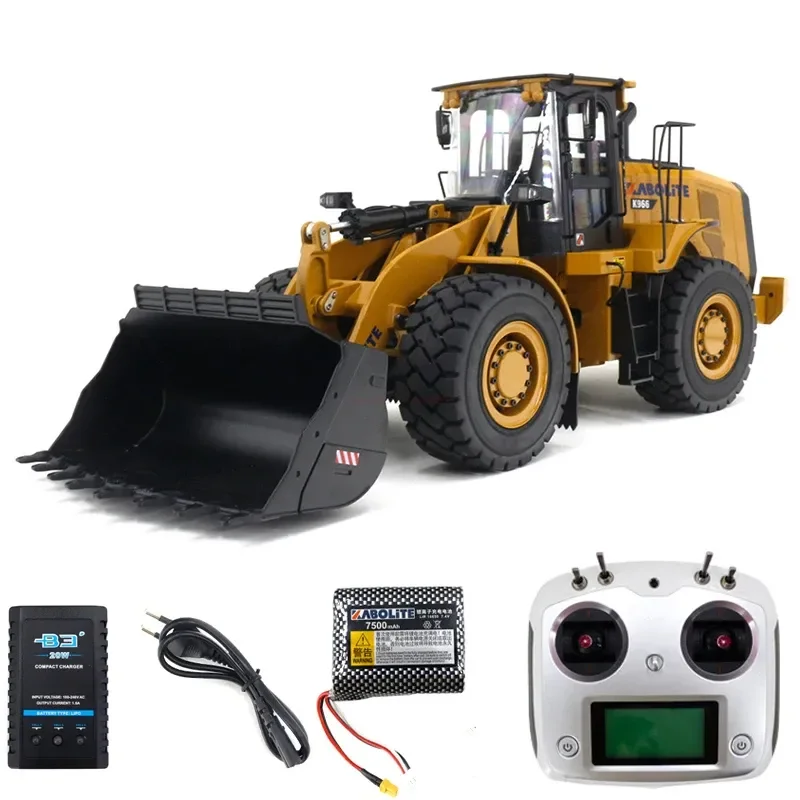 Huina Kabulite K966 Hydraulic All Alloy 1:16 Remote Control Multi-channel Bulldozer Large Engineering Vehicle Model Toys Gift