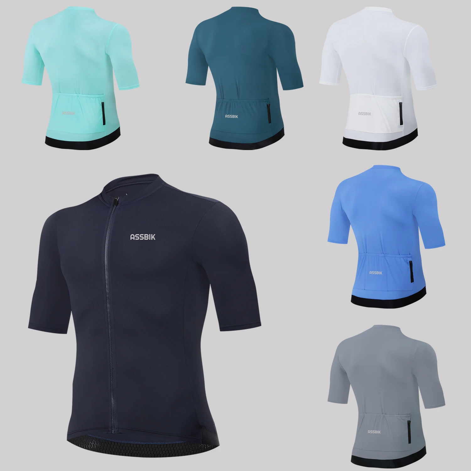 

ASSBIK Summer Short sleeve Jersey Men High Quality Road Bike Clothing Breathable Cycling Top Quick Dry Bicycle shirt MTB Uniform
