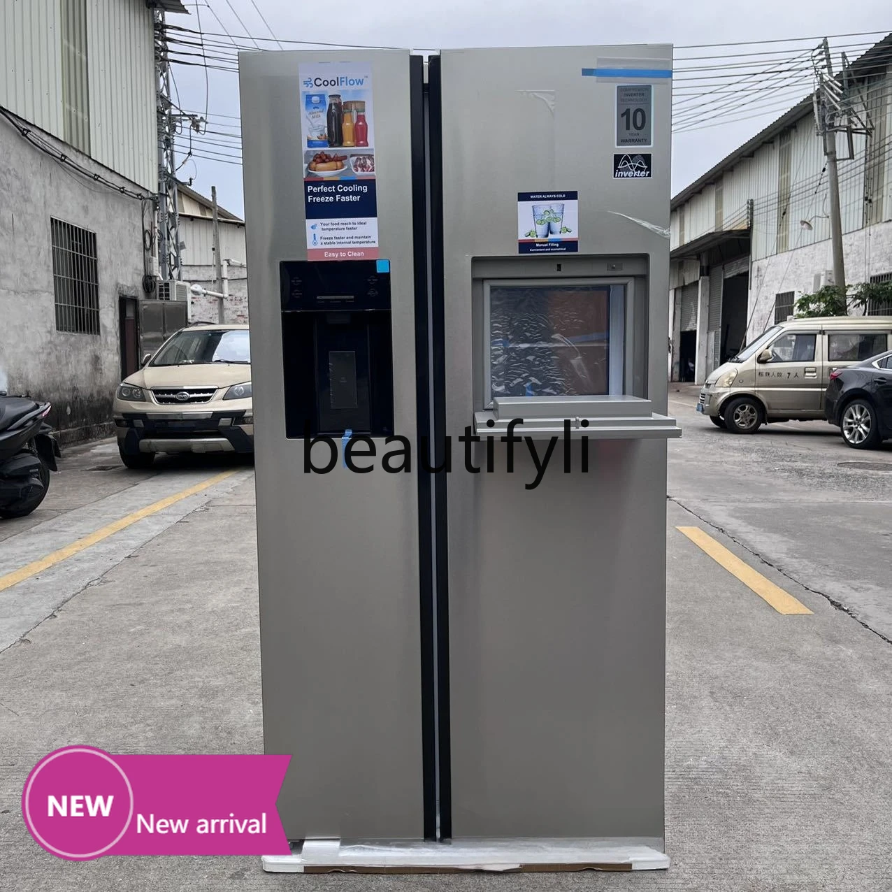 

Double door refrigerator 606 liters with ice bar ice cubes ice cubes refrigeratorX