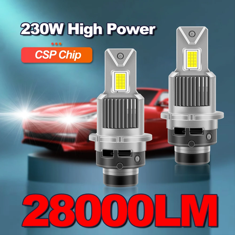 

D2S D4S Canbus LED Headlight 28000LM 230W D2R D4R Xenon Headlamps Bulbs 12V HID Xenon Lamps 6500K White CSP Chips Car Lights