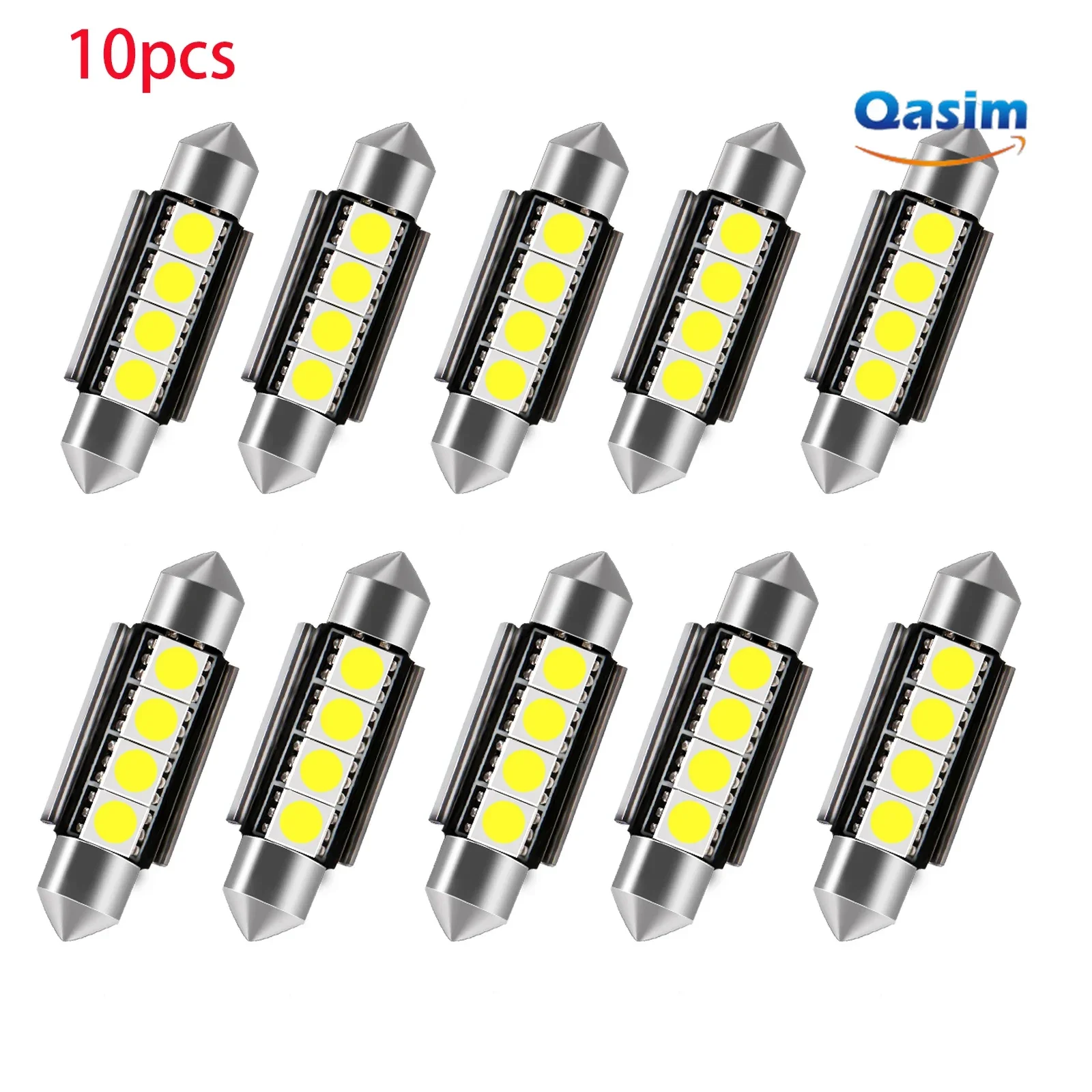 

10pcs C5W LED 39mm 42mm 4SMD Dome Festoon LED Car Light Bulb 6411 578 212-2 12844 Auto Lamp Interior Lights Car Light Source