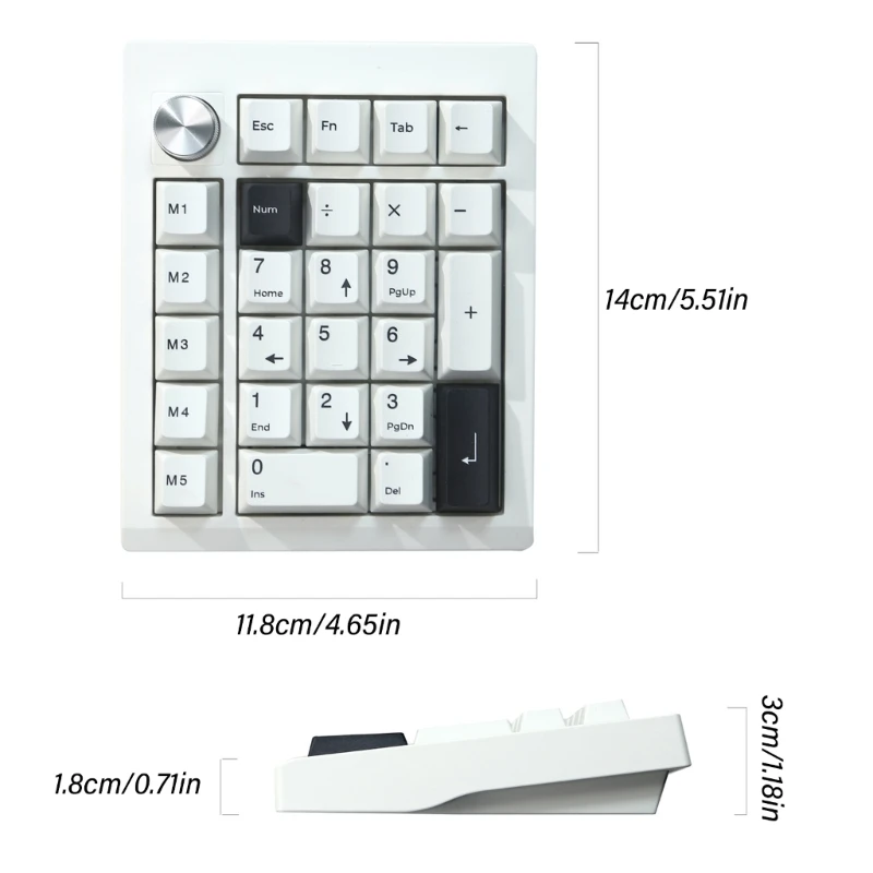 GMK26 2.4Ghz Numpad Wireless Mechanical Numeric Keypad 26 Key 3Modes USB with Backlits for Efficient Data Entry