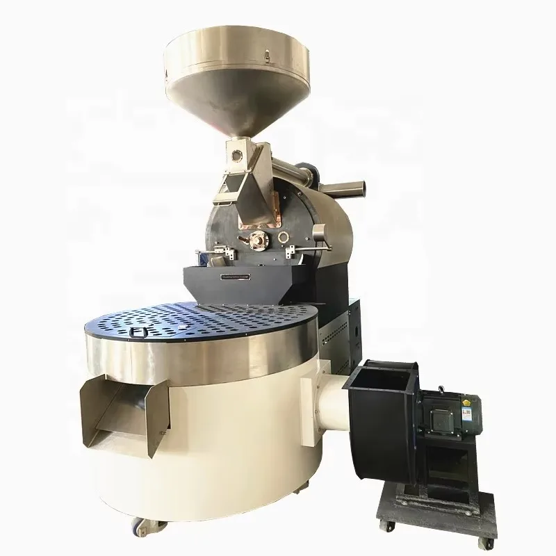 Industrial Commercial 30kg Coffee Roaster Gas Half Hot Air Roasting Machine for Coffee Beans Sale Custom