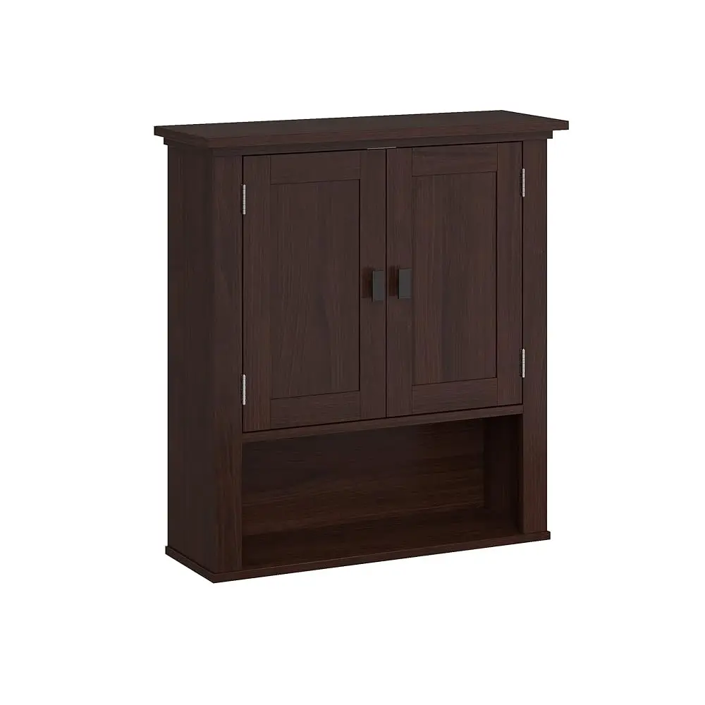 

Hayward Two-Door Over The Toilet Storage Cabinet Dark Woodgrain - Stylish Medicine Cabinet And Bathroom Wall Cabinet