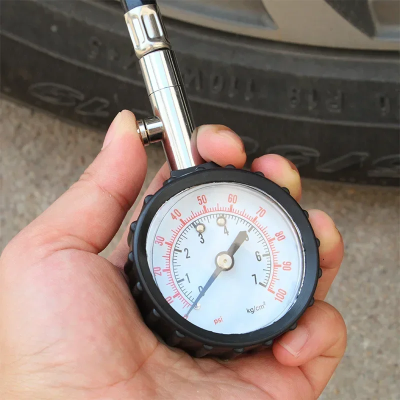Long Tube Tire Pressure Gauge 0-100Psi High-precision Tire Pressure Tester Car Motorcycle General view 3