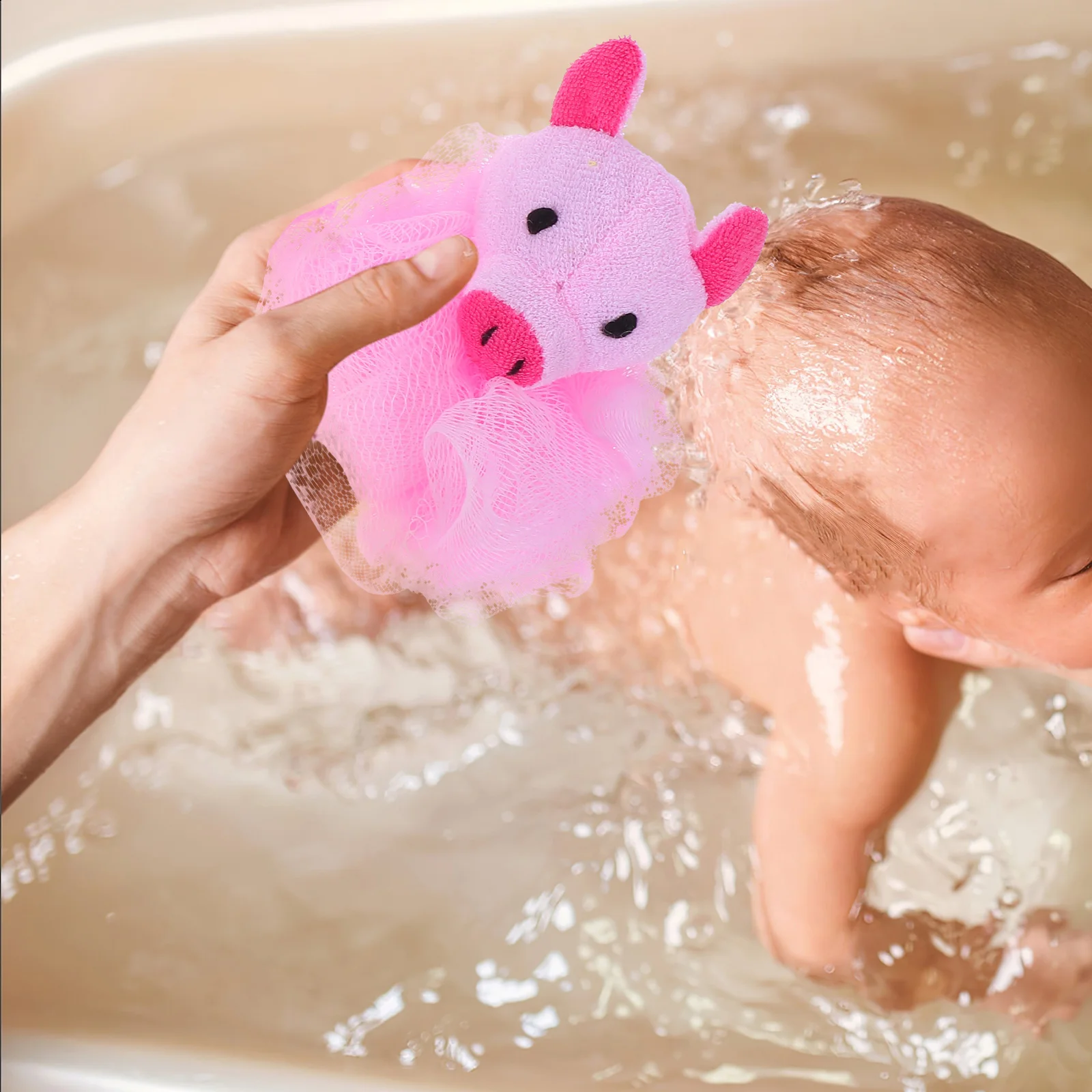 

4pcs Ball Kids Toys Animals Cartoon Bath Ball Puff Sponge Accessories Soft Bath Flower Durable Shower Foam Fun