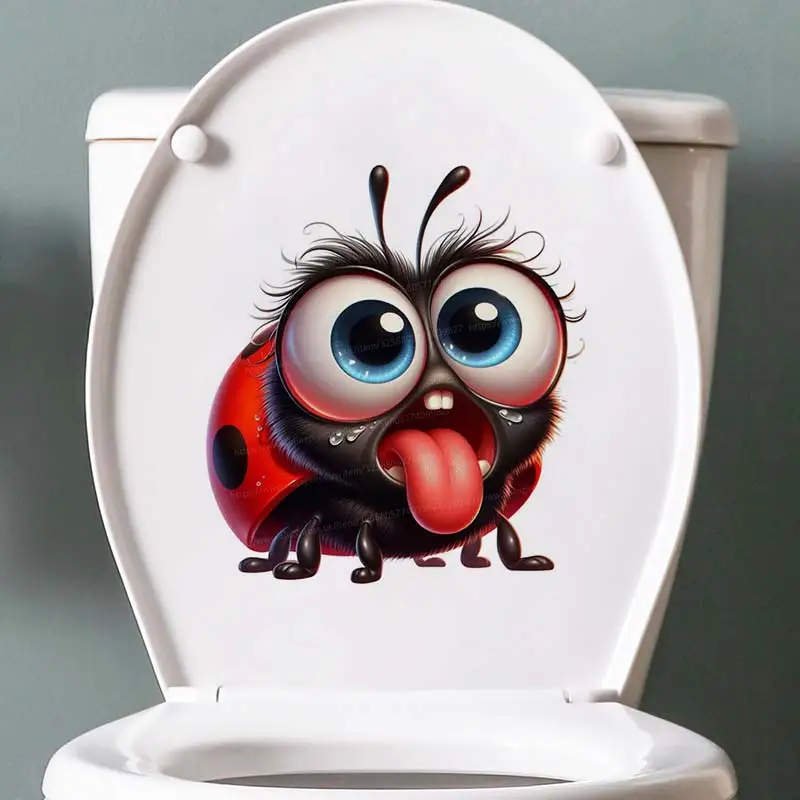 Lustige Marienkäfer Wanda uf kleber Kinderzimmer Badezimmer Toilette Dekor Wohnzimmer Schrank Kühlschrank Wohnkultur Aufkleber m866 – Detail 4