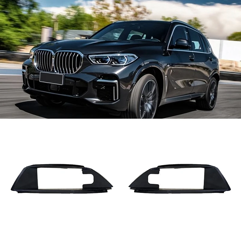 1Pair Car Front Bumper Bracket Frame 51118085637 51118085638 For BMW X5 G05 G18 LCI 2023 Absorber Funnel Cover Trim