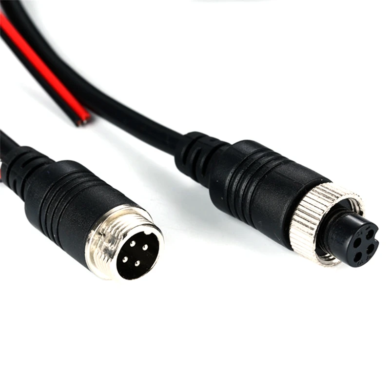 Car Video Aviation Spring Line 4-Pin Extension Cable For Rear View Camera Truck Trailer