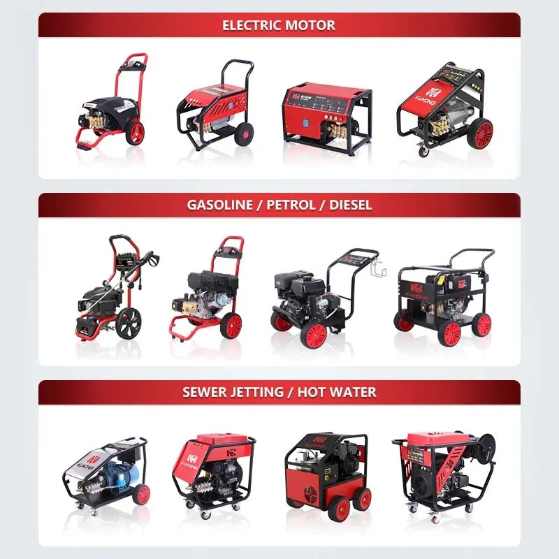 Kuhong QA high pressure jet cleaner petrol commercial  pressure power washer car ga s high pressure power washer