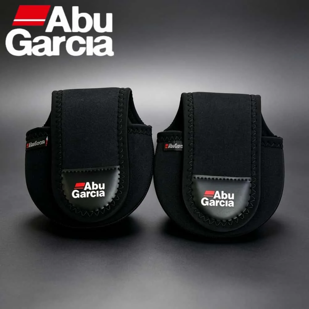 Original Abu Garcia Baitcasting-Rollen-Schutzhülle aus Neopren, verstellbarer Klettverschluss, stoßfest, kratzfest, Angelrollentasche