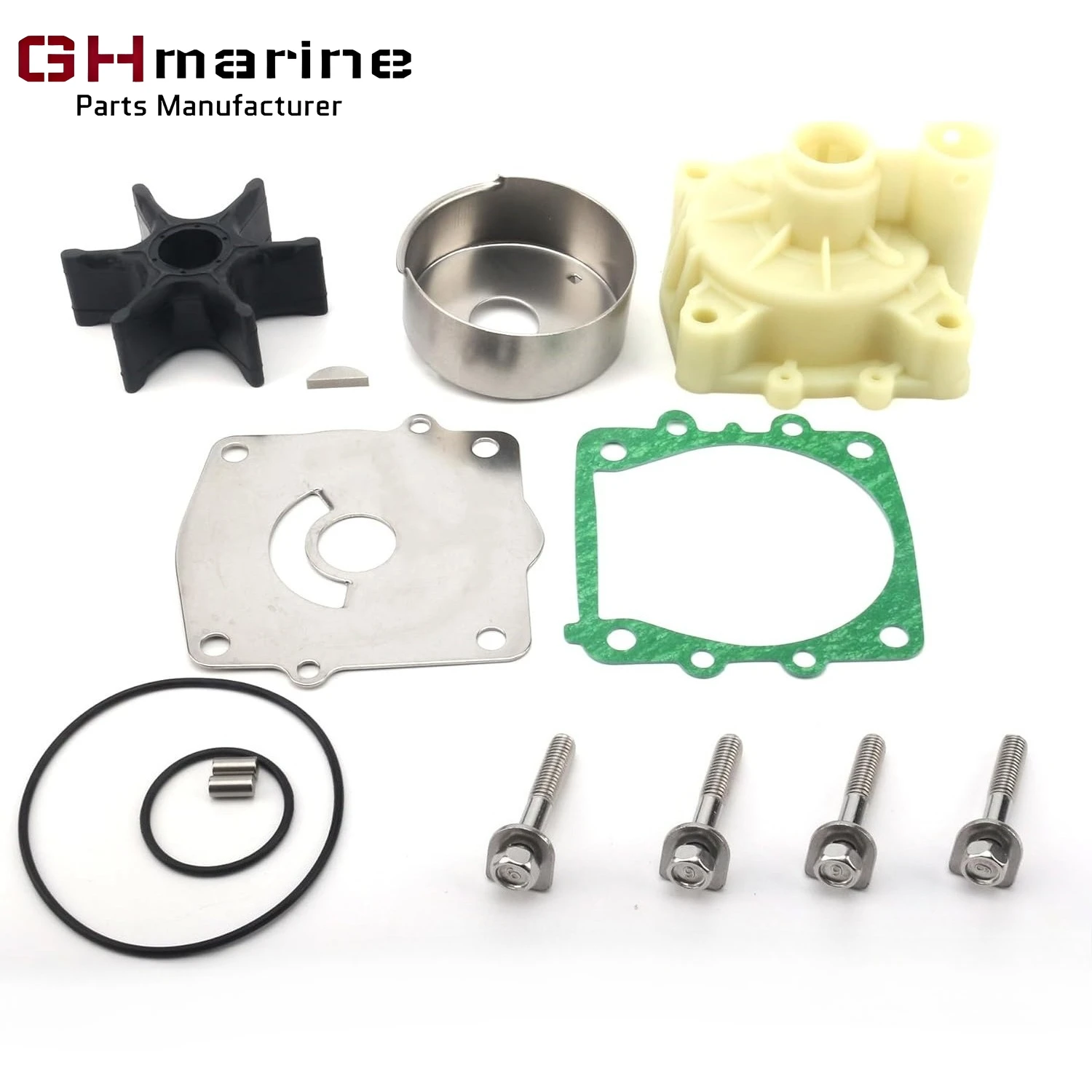 

Water Pump Impeller Repair Kit with Housing for Yamaha 115-300 HP Outboard Boat Motors 6G5-W0078-00 6G5-W0078-01 18-3311 18-3310