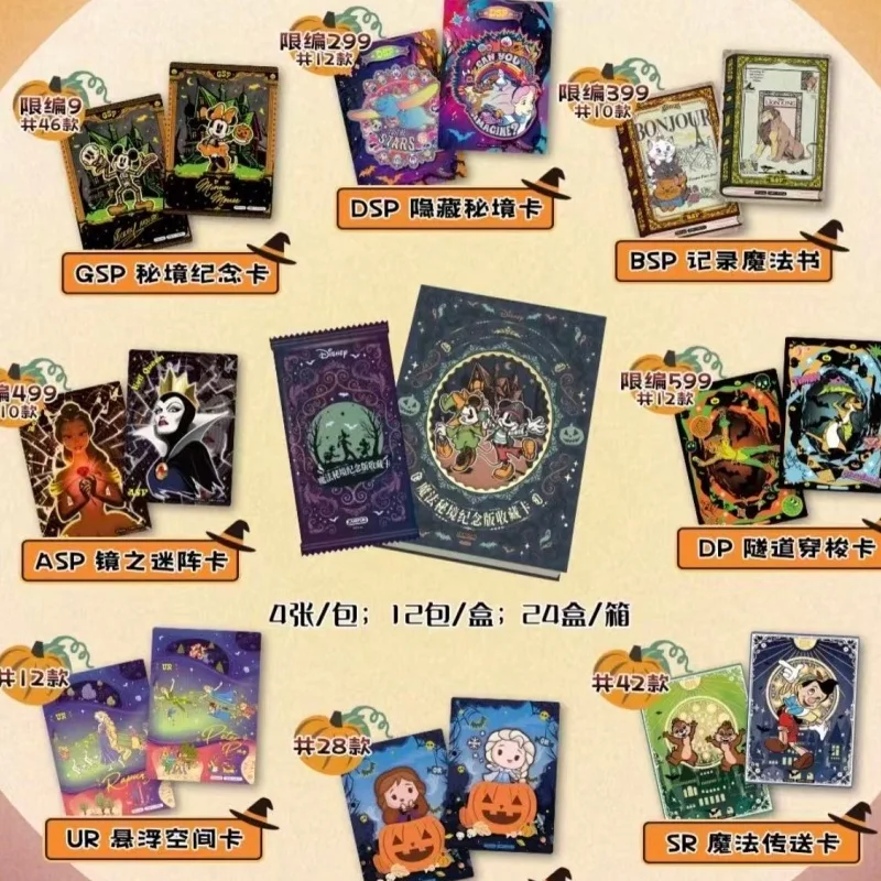 Card.fun Genuine Disney Anime Peripheral Magical Secret  Collection Card Mickey Mouse Toys Children’s Halloween Gift