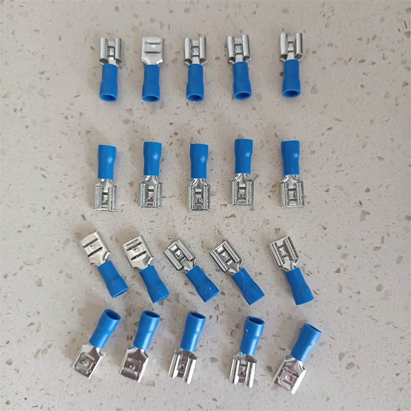 

7.4mm 6.35mm Connector Cold-Pressed Terminal Insulating Sleeve Wiring Terminal for Albright Contactor Curtis Controller