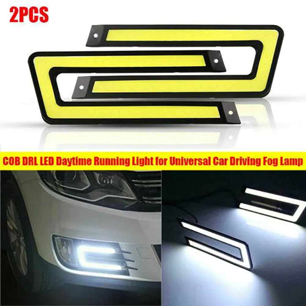 

1pair White COB DRL LED Daytime Running Light For Universal Car Driving Fog Lamp 6000K Car Accessories Tools