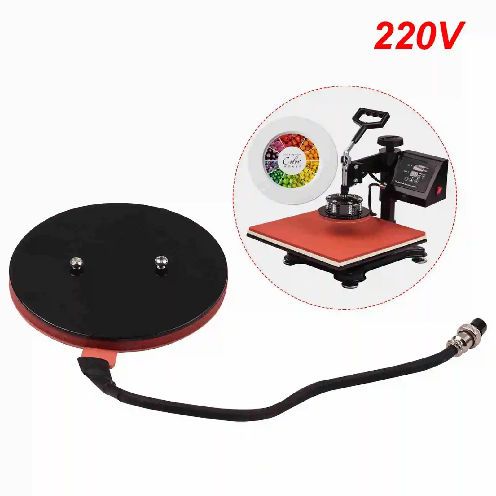 15.5cm/6.1in Heat Press Plate Pad Sublimation Transfer Silicone Heating Pad Mat for Heat Press Machine Sublimation Heat Transfer