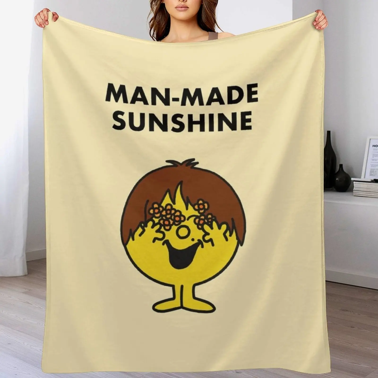 

Man Made Sunshine Throw Blanket Cute Multi-Purpose For Baby Blankets