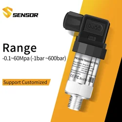 Waterolie Stookgas Luchtdruk Zender G1/4 24V 4-20ma 0-10V 0-600bar Optionele Roestvrijstalen Druk Transducer Sensor