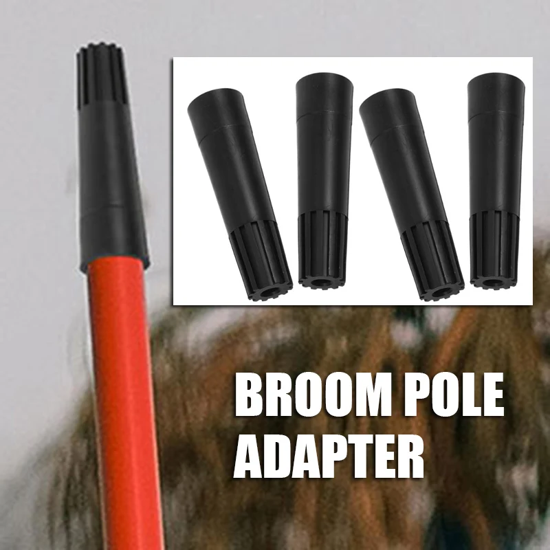 

4 Pcs Threaded Telescopic Rod Connection Brush Handle Tips Broom Adapter Poles Parts Household Plastic Glass Cleaning Wiper