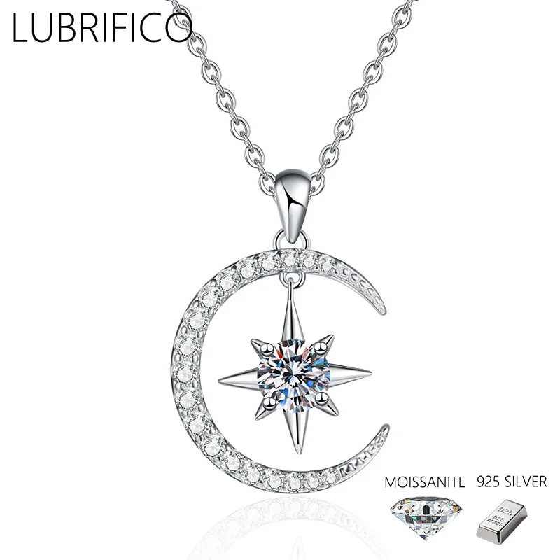 

5mm D Color Moissanite Star-shaped Necklace 925 Sterling Silver Lad Diamond Pendant For Women Fine Jewelry Wedding Party