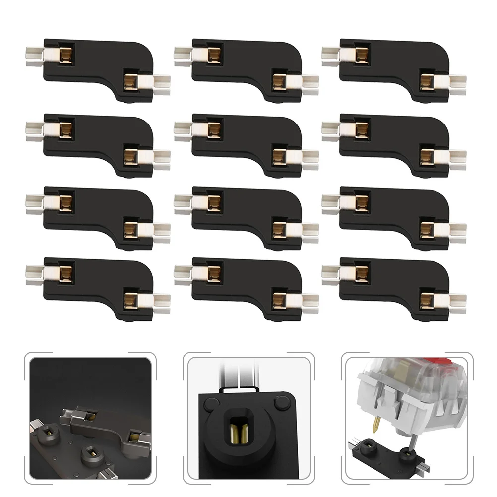 

SWOOMEY 20 Pcs Hot Swap USB Wall Test Kit Electrical Connectors Multimeter Replacement Keyboard ABS Black