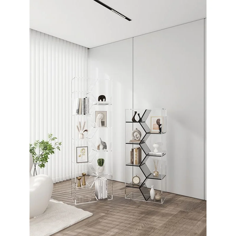 

Custom. Acrylic Living Room Shelf Floor Partition Bookshelf Display Shelf Simple Office Storage Shelf