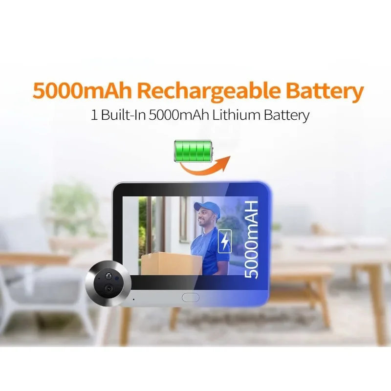 4.3นิ้วช่องมองภาพ1080P WiFi ความปลอดภัยในบ้านกล้องวีดีโอวิดีโอประตู