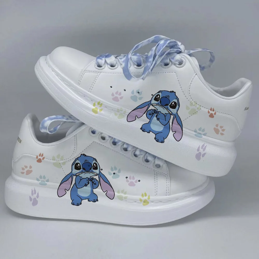 Disney Lilo i Stitch trampki Kawaii Cartoon Stitch buty mały potwór wzór buty moda obuwie sportowe